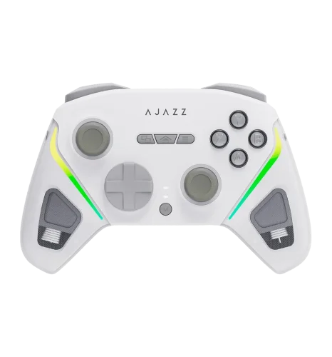 Беспроводной геймпад Ajazz GP100 2.4G/BT/USB (Switch/PC/iOS/Android) RGB White