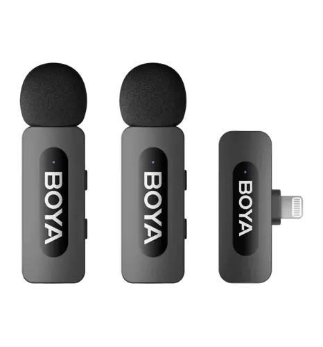 Бездротовий петличний мікрофон BOYA BY-V2 Lightning Black