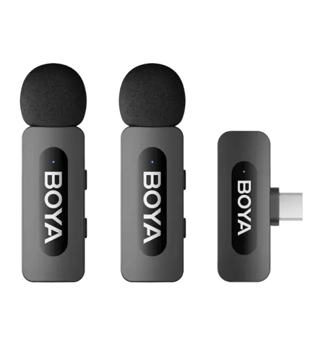 Бездротовий петличний мікрофон BOYA BY-V20 Type-C Black