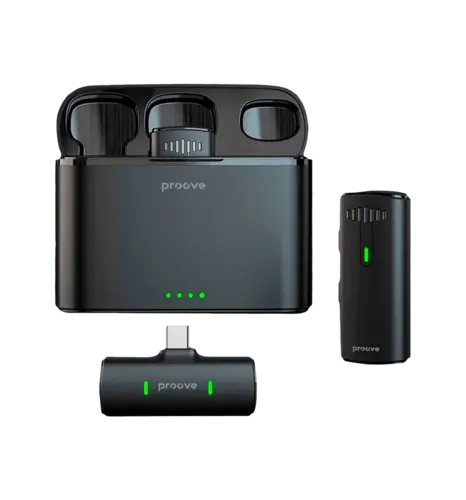 Бездротовий петличний мікрофон Proove Record Type-C (black)