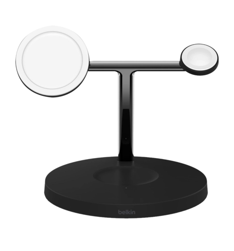 Бездротовий ЗП Belkin MagSafe 3in1 Wireless Charger, black (WIZ017VFBK)