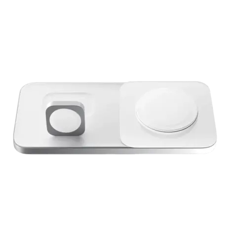 Бездротовий ЗП Nomad Base One Max Qi2 3-in-1 (3rd Gen) Silver (NM01563385)