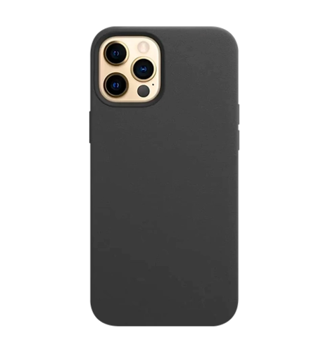 Чoхол Apple Leather Case with MagSafe iPhone 12/12 Pro - Black (MHKG3)
