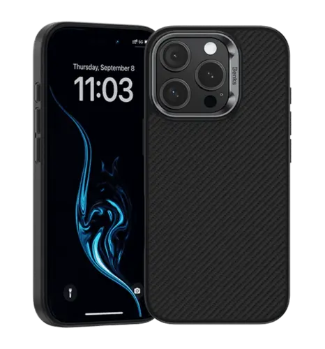 Чохол Benks Magnetic Kevlar ArmorPro Case iP16 Pro Max (600D/Black/Metal Frame)(C.K.FL.AP.BK.A066)
