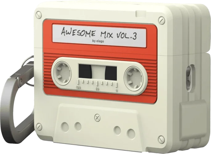 Чохол Elago Cassette Tape Hang Classic White/Red for Airpods Pro 3rd Gen (EAPP3TAPE-HANG-CWHRD)