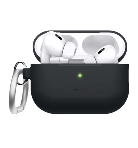 Чохол Elago Silicone Hang Case Black for Airpods Pro 2nd Gen EAPP2SC-HANG-BK/EAPP2SC-ORHA-BK/EAPP2CSC-ORHA-BK