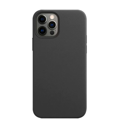 Чехол iPhone 12 Pro Max Leather Case with MagSafe - Black (MHKM3)