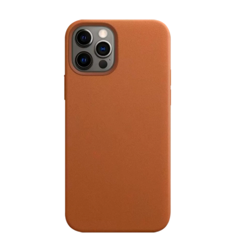 Чехол iPhone 12 Pro Max Leather Case with MagSafe - Saddle Brown (MHKL3)