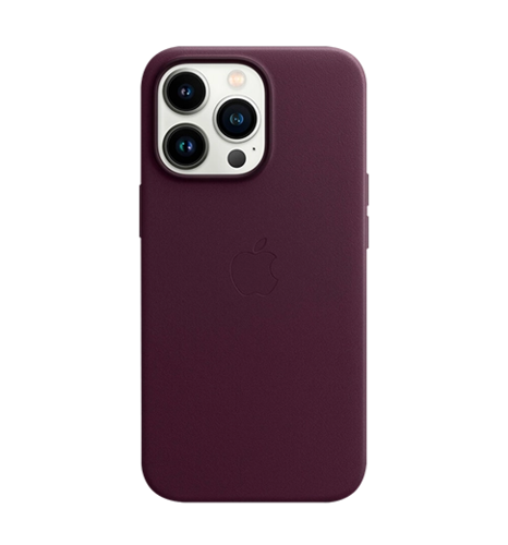 Чохол iPhone 13 Pro Leather Case with MagSafe - Dark Cherry (MM1A3)