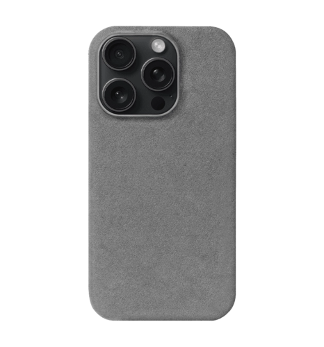 Чохол Kartell for iPhone 15 Pro Max MagSafe Alcantara Light Grey