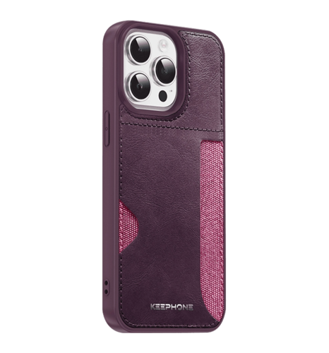 Чохол Keephone Carmen Series Leather Case for 15 Pro Max Purple (MC-0125ip15pmprp)