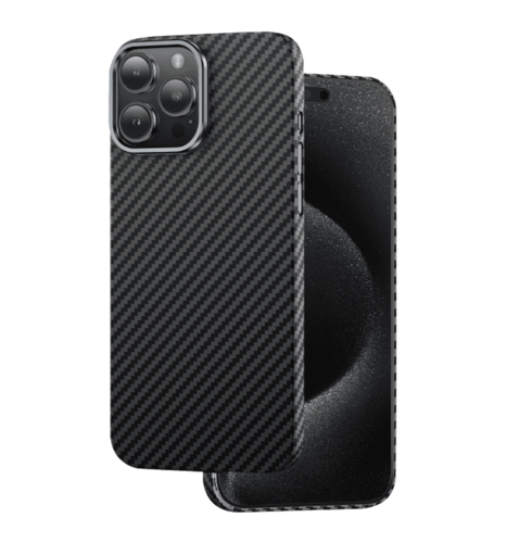 Чохол Keephone Kevilar 100% Aramid Fiber MagSafe Case for 15 Pro Black (KPKVLM15PBK)