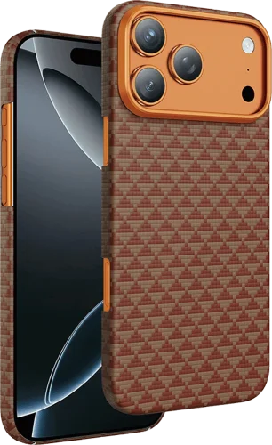 Чохол Keephone KEVLAR Paris MagSafe Case for 17 Pro Max Orange Titanium (KPKLPR17PMOR)
