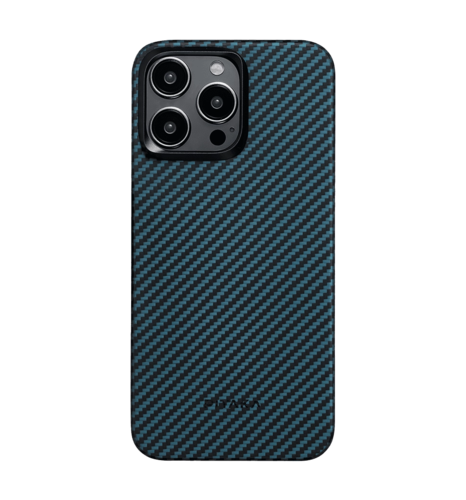 Чохол Pitaka MagEZ Case 4 Twill 1500D Black/Blue for iPhone 15 (KI1508)
