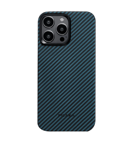 Чохол Pitaka MagEZ Case 4 Twill 1500D Black/Blue for iPhone 15 Pro (KI1508P)