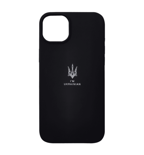 Чохол Silicon Case I'm Ukraine iPhone 14 Plus Black