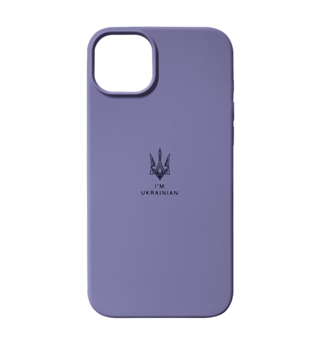 Чохол Silicon Case I'm Ukraine iPhone 14 Plus Light Purple