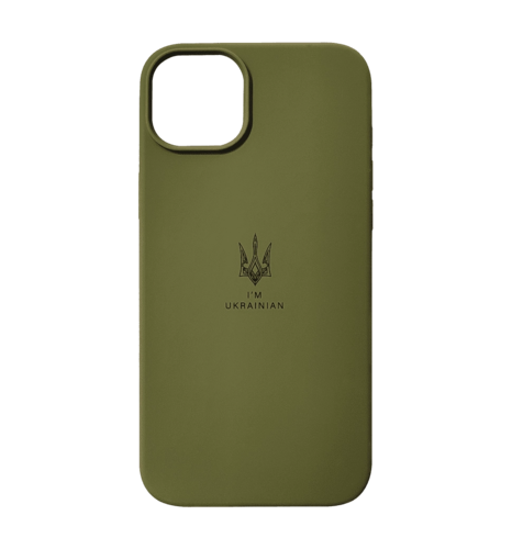 Чохол Silicon Case I'm Ukraine iPhone 14 Plus Pinery Green