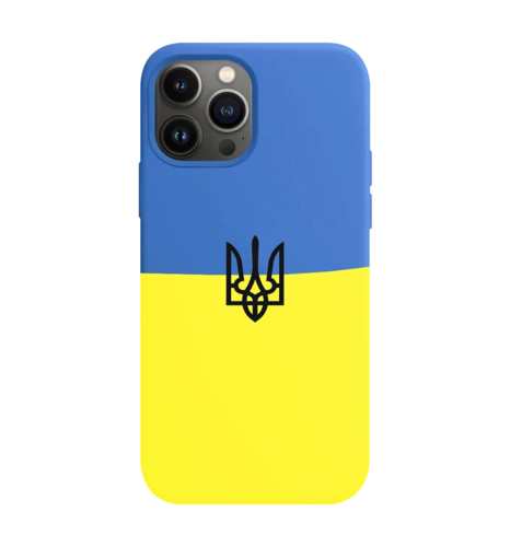 Чохол Silicon Case Ukraine with Trident  iPhone 13 Pro Max