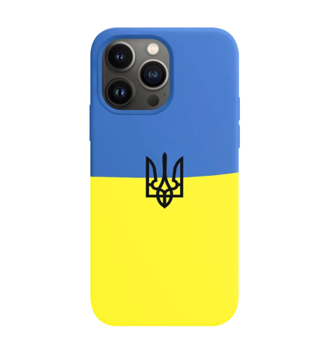 Чехол Silicon Case Ukraine with Trident iPhone 13 Pro