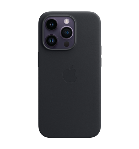 Чохол шкіряний iPhone 14 Pro Leather Case with MagSafe Midnight (MPPG3)