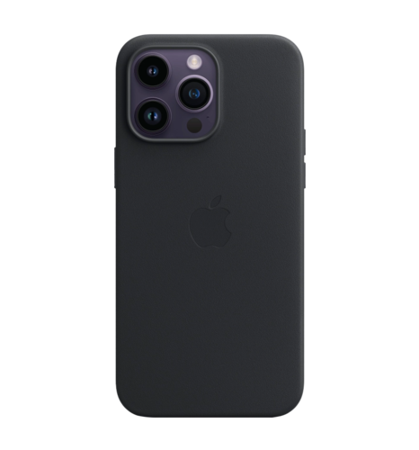 Чохол шкіряний iPhone 14 Pro Max Leather Case with MagSafe Midnight (MPPM3)
