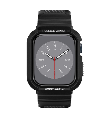 Чохол та ремінець 2в1 Spigen для Apple Watch 45mm/44mm Rugged Armor Pro, Black(062CS25324)