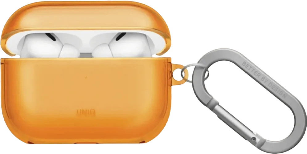 Чохол UNIQ Glase для AirPods Pro 3 помаранчевий  (UNIQ-AIRPODSPRO3-GLSGCTR)