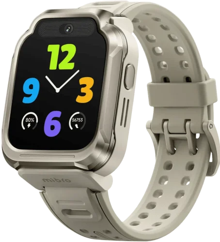 Дитячий годинник-телефон Mibro S1, 1.68", 360x390, GPS, 8MP+5MP, 900мА·год, 2АТM, пісочно-золотий