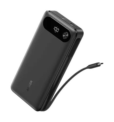 Додаткова батарея Anker ANKER PowerCore - 20000 mAh 87W PD Built-In USB-C Cable (Black)