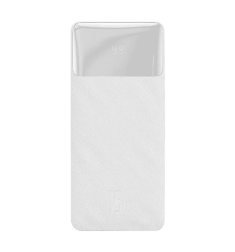 Доп батарея Baseus Bipow Digital Display 15W 10000mAh White (PPDML-I02)