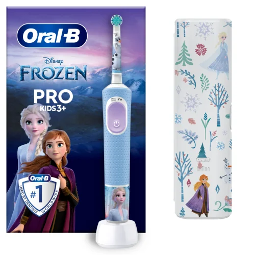 Электрическая зубная щетка ORAL-B Kids (3+) D103.413.2KX Frozen+дорожный чехол (8006540773338)