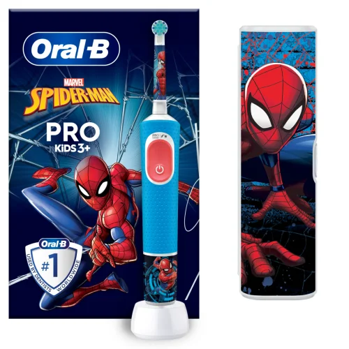 Електрична зубна щітка ORAL-B Kids (3+) D103.413.2KX Spiderman + дорожній чохол (8006540773567)