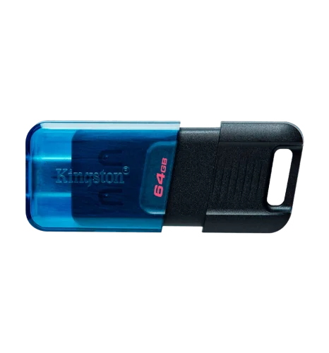 Флеш-накопичувач USB3.2 64GB Kingston DT 80M Type-C Black/Blue (DT80M/64GB)