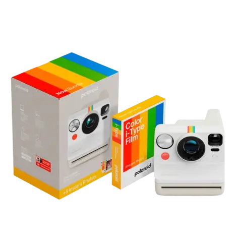 Фотокамера миттєвого друку Polaroid Now Gen 3 E-box Pebble White (6561)