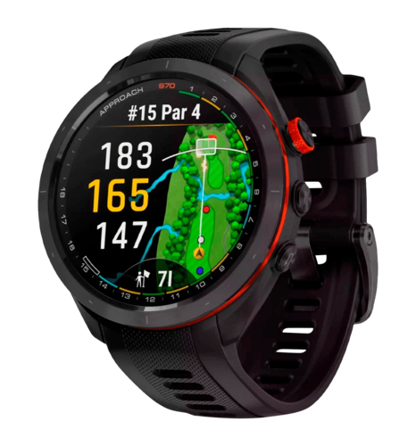 Смарт-годинник Garmin Approach S70 47mm B. Ceramic Bezel w. Black S. Band (010-02746-02/12)