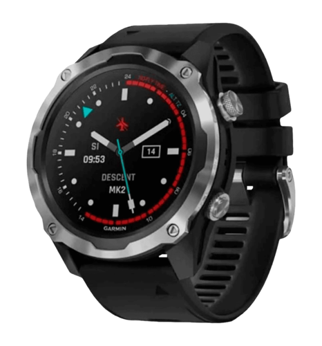 Смарт-годинник Garmin Descent Mk2 Stainless Steel with Black Band (010-02132-00/10)