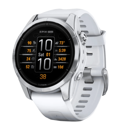 Смарт-годинник Garmin Epix Pro Gen 2 42mm Silver w. Whitestone Band (010-02802-00/01)