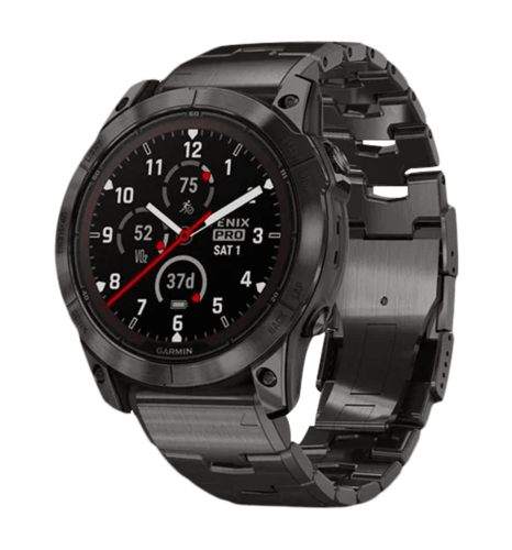 Смарт-годинник Garmin Fenix 7X Pro Sapphire Solar Carbon G. DLC Tit. with Vented Tit. Bracelet (010-02778-30)