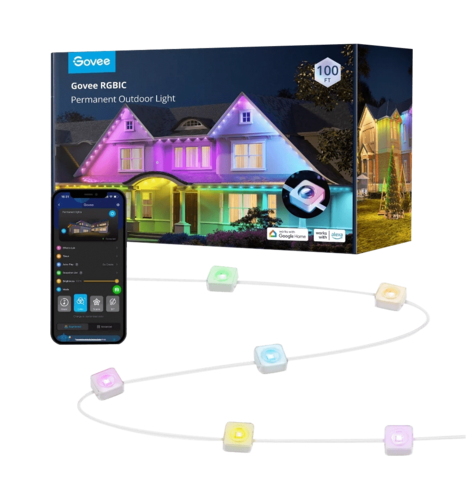 Гірлянда Smart LED Govee H705A Permanent Outdoor Lights, RGBIC, IP67, 30м, кабель прозорий