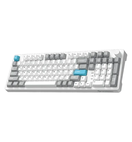 Беспроводная игровая клавиатура GamePro Asgard Drakkar Keychron Super Red Switch Bluetooth USB White (MK305WH)