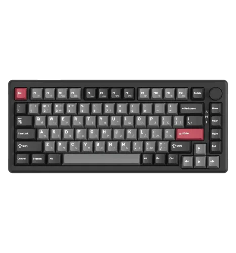 Ігрова бездротова клавіатура GamePro Asgard Yord Keychron Super Red Switch Bluetooth USB Black (MK266BK)