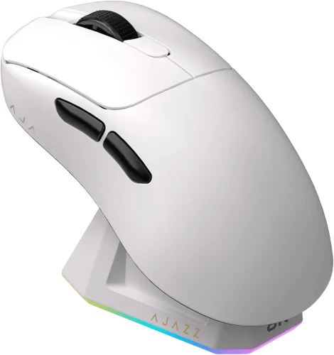 Ігрова бездротова миша Ajazz  AJ179PRO -3 Mod-White-3395-8K Charging Dock
