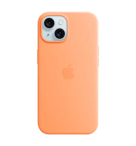 iPhone 15 Plus Silicone Case with MagSafe Orange Sorbet (MT173ZM/A)