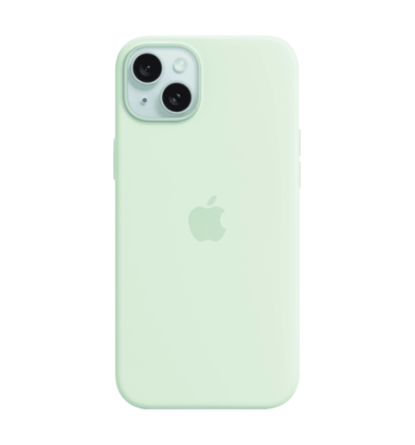 iPhone 15 Plus Silicone Case with MagSafe Soft Mint (MWNG3ZM/A)