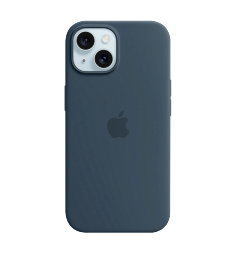 iPhone 15 Plus Silicone Case with MagSafe Storm Blue (MT123ZM/A)