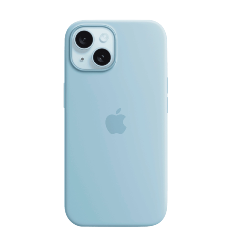 iPhone 15 Silicone Case with MagSafe Light Blue (MWND3ZM/A)