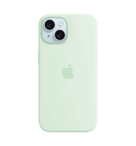 iPhone 15 Silicone Case with MagSafe Soft Mint (MWNC3ZM/A)