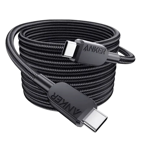 Кабель ANKER 310 USB-C to USB-C - 1.8m 240W Nylon (Чорний)