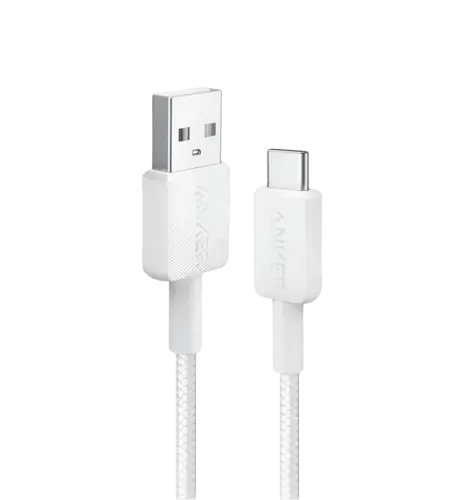 Кабель ANKER 322 USB-A to USB-C - 0.9m Nylon (Білий) (6908155 )  
